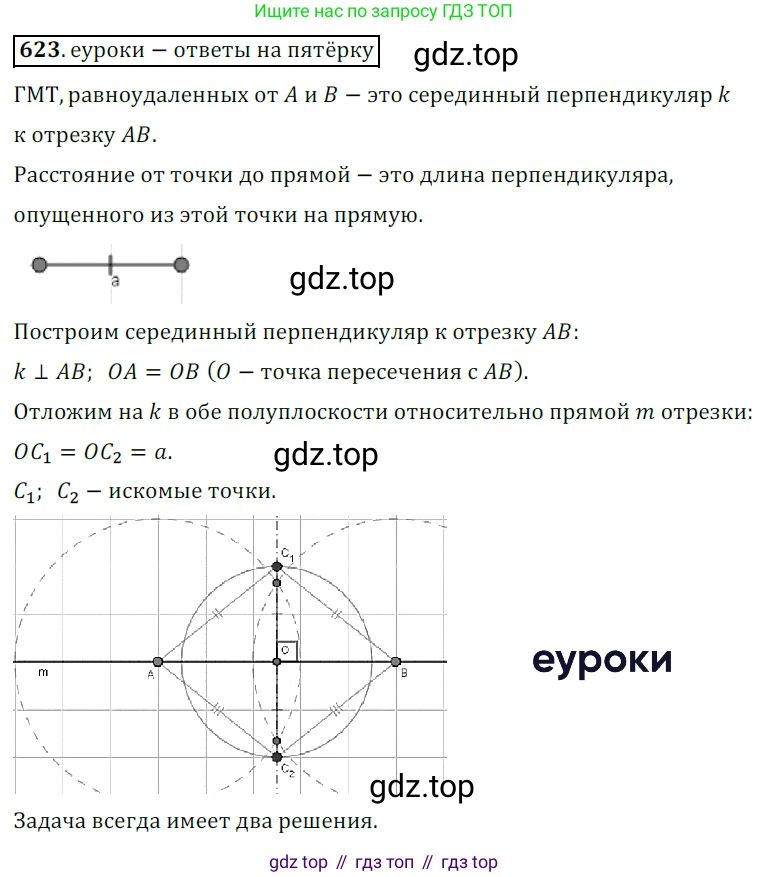 ГДЗ Геометрия, 7 класс Учебник, авторы: Мерзляк Аркадий Григорьевич, Полонский Виталий Борисович, Якир Михаил Семёнович, издательство Просвещение, Москва, 2023, оранжевого цвета, страница 160, номер 623, Решение 5 (2015-2022)