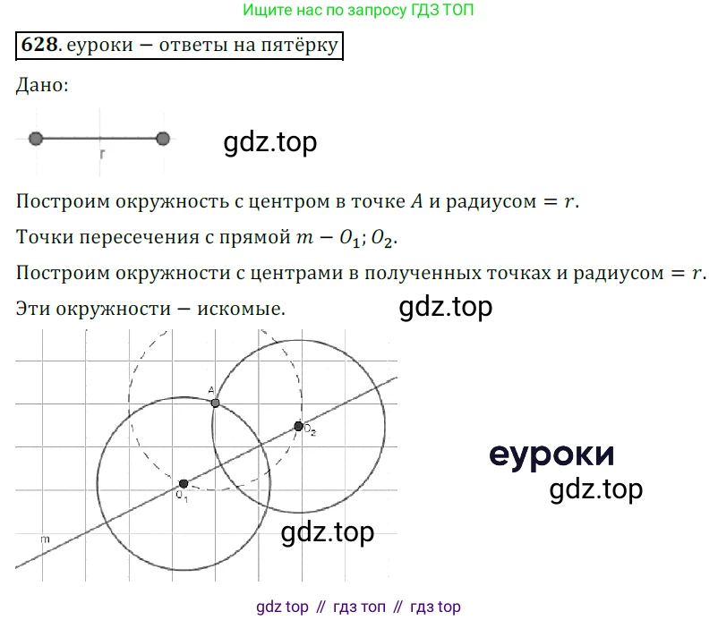 ГДЗ Геометрия, 7 класс Учебник, авторы: Мерзляк Аркадий Григорьевич, Полонский Виталий Борисович, Якир Михаил Семёнович, издательство Просвещение, Москва, 2023, оранжевого цвета, страница 160, номер 628, Решение 5 (2015-2022)