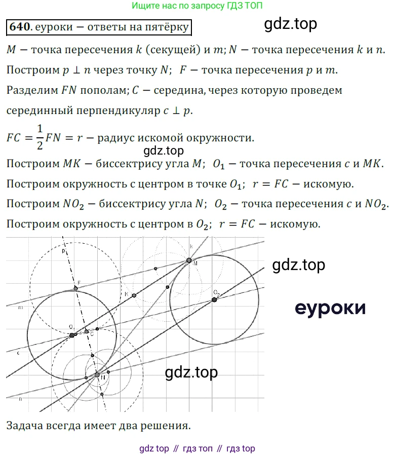 ГДЗ Геометрия, 7 класс Учебник, авторы: Мерзляк Аркадий Григорьевич, Полонский Виталий Борисович, Якир Михаил Семёнович, издательство Просвещение, Москва, 2023, оранжевого цвета, страница 161, номер 640, Решение 5 (2015-2022)