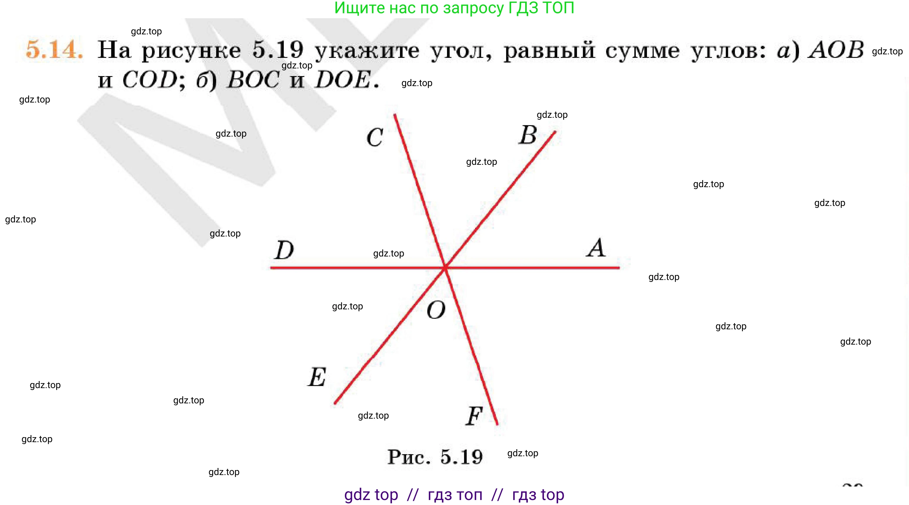 Геометрия, 7 класс Учебник, авторы: Смирнов Владимир Алексеевич, Туяков Есенкельды Алыбаевич, Мамутова Дария Сапаковна, Сансызбай Толганай Канапиякызы, издательство Мектеп, Алматы, 2025, зелёного цвета, страница 29, номер 5.14, Условие
