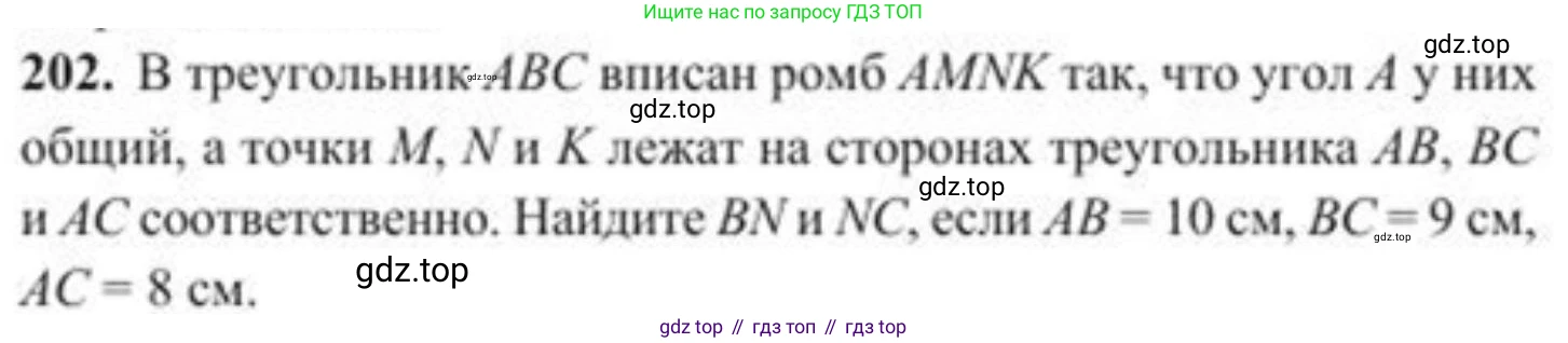 ГДЗ Геометрия, 8 класс Учебник, авторы: Солтан Г Н, Солтан Алла Евгеньевна, Жумадилова Аманбала Жумадиловна, издательство Кокшетау, Алматы, 2018, страница 102, номер 202, Условие
