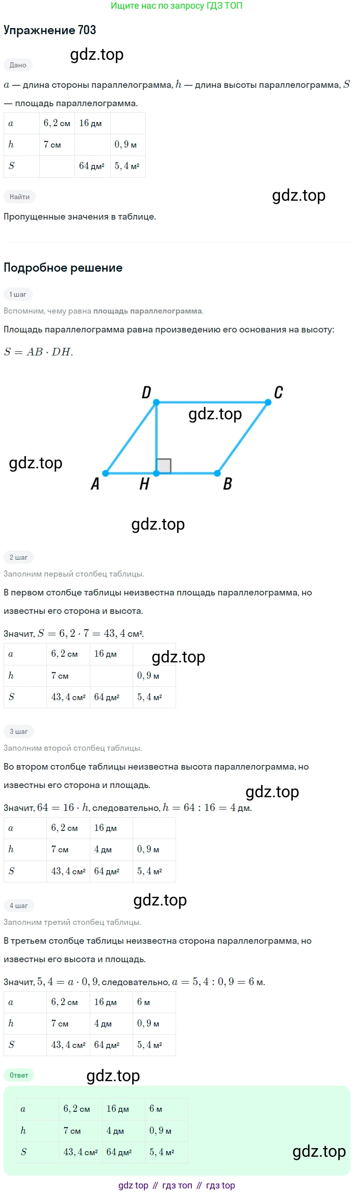 Геометрия, 8 класс Учебник, авторы: Мерзляк Аркадий Григорьевич, Полонский Виталий Борисович, Якир Михаил Семёнович, издательство Просвещение, Москва, 2023, розового цвета, страница 154, номер 703, Решение 1 (2015-2022)