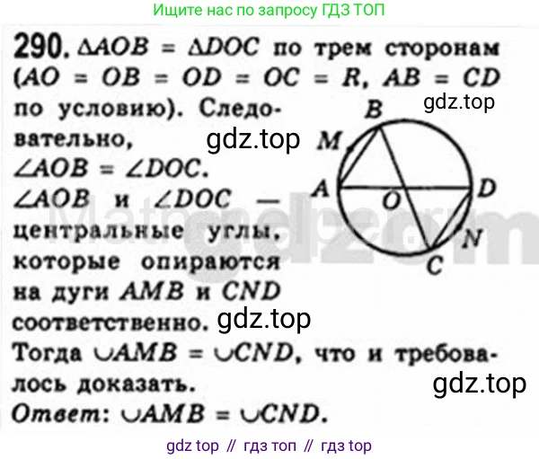 Геометрия, 8 класс Учебник, авторы: Мерзляк Аркадий Григорьевич, Полонский Виталий Борисович, Якир Михаил Семёнович, издательство Просвещение, Москва, 2023, розового цвета, страница 57, номер 290, Решение 4 (2015-2023)