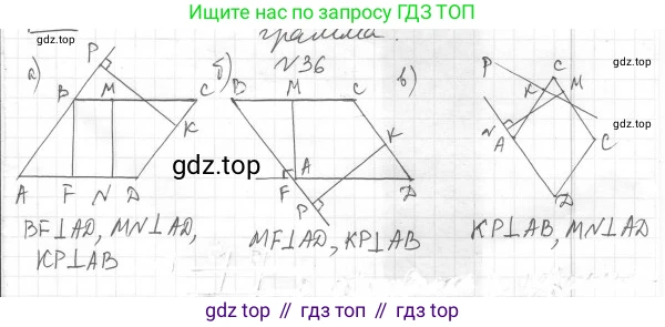 Геометрия, 8 класс Учебник, авторы: Мерзляк Аркадий Григорьевич, Полонский Виталий Борисович, Якир Михаил Семёнович, издательство Просвещение, Москва, 2023, розового цвета, страница 16, номер 36, Решение 4 (2015-2023)