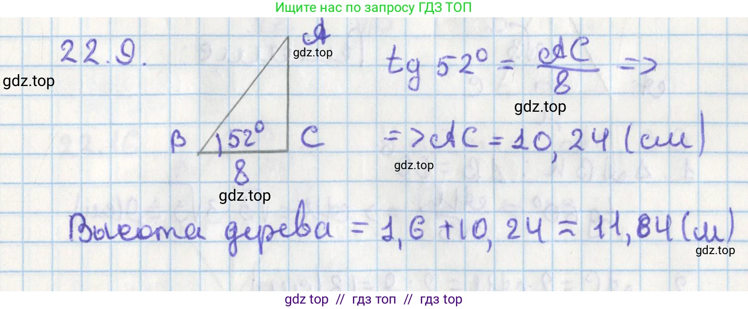 Геометрия, 8 класс Учебник, авторы: Мерзляк Аркадий Григорьевич, Поляков Виталий Михайлович, издательство Просвещение, Москва, 2021, коричневого цвета, страница 162, номер 22.9, Решение