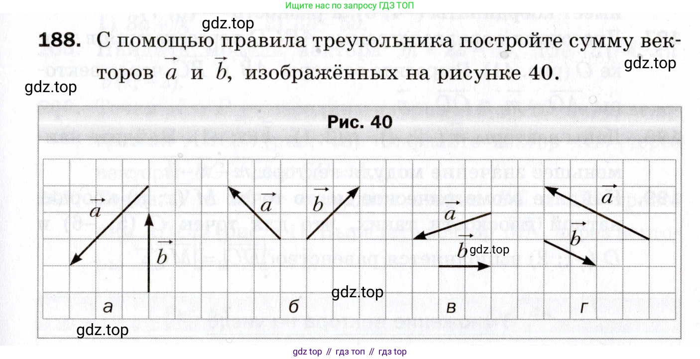 ГДЗ Геометрия, 9 класс Дидактические материалы, авторы: Мерзляк Аркадий Григорьевич, Полонский Виталий Борисович, Рабинович Ефим Михайлович, Якир Михаил Семёнович, издательство Просвещение, Москва, 2021, страница 55, номер 188, Условие 2021
