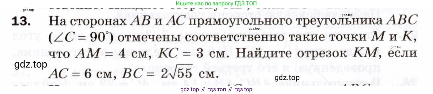 ГДЗ Геометрия, 9 класс Дидактические материалы, авторы: Мерзляк Аркадий Григорьевич, Полонский Виталий Борисович, Рабинович Ефим Михайлович, Якир Михаил Семёнович, издательство Просвещение, Москва, 2021, страница 69, номер 13, Условие 2021
