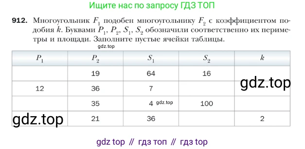 ГДЗ Геометрия, 9 класс Учебник, авторы: Мерзляк Аркадий Григорьевич, Полонский Виталий Борисович, Якир Михаил Семёнович, издательство Просвещение, Москва, 2019, оранжевого цвета, страница 225, номер 912, Условие