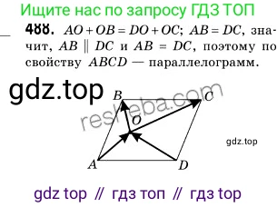 ГДЗ Геометрия, 9 класс Учебник, авторы: Мерзляк Аркадий Григорьевич, Полонский Виталий Борисович, Якир Михаил Семёнович, издательство Просвещение, Москва, 2019, оранжевого цвета, страница 121, номер 488, Решение 2