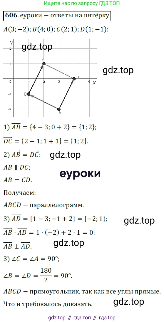 ГДЗ Геометрия, 9 класс Учебник, авторы: Мерзляк Аркадий Григорьевич, Полонский Виталий Борисович, Якир Михаил Семёнович, издательство Просвещение, Москва, 2019, оранжевого цвета, страница 143, номер 606, Решение 3