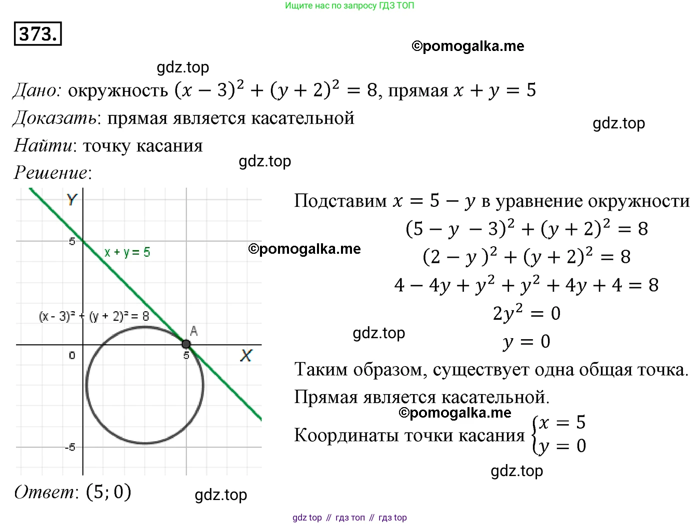 ГДЗ Геометрия, 9 класс Учебник, авторы: Мерзляк Аркадий Григорьевич, Полонский Виталий Борисович, Якир Михаил Семёнович, издательство Просвещение, Москва, 2019, оранжевого цвета, страница 91, номер 373, Решение 4