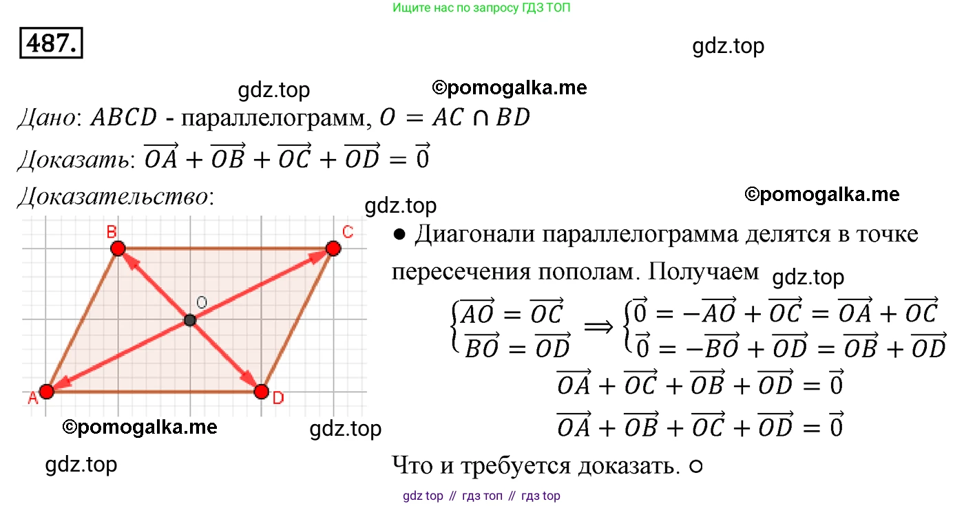 ГДЗ Геометрия, 9 класс Учебник, авторы: Мерзляк Аркадий Григорьевич, Полонский Виталий Борисович, Якир Михаил Семёнович, издательство Просвещение, Москва, 2019, оранжевого цвета, страница 121, номер 487, Решение 4