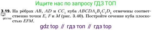 ГДЗ Геометрия, 10 класс Учебник, авторы: Мерзляк Аркадий Григорьевич, Поляков Виталий Михайлович, Номировский Дмитрий Анатольевич, издательство Вентана-граф, Москва, 2017, зелёного цвета, страница 29, номер 3.19, Условие