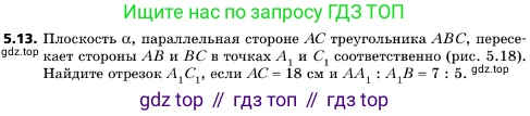 ГДЗ Геометрия, 10 класс Учебник, авторы: Мерзляк Аркадий Григорьевич, Поляков Виталий Михайлович, Номировский Дмитрий Анатольевич, издательство Вентана-граф, Москва, 2017, зелёного цвета, страница 54, номер 5.13, Условие