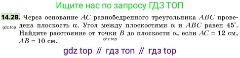 ГДЗ Геометрия, 10 класс Учебник, авторы: Мерзляк Аркадий Григорьевич, Поляков Виталий Михайлович, Номировский Дмитрий Анатольевич, издательство Вентана-граф, Москва, 2017, зелёного цвета, страница 163, номер 14.28, Условие