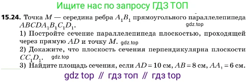 ГДЗ Геометрия, 10 класс Учебник, авторы: Мерзляк Аркадий Григорьевич, Поляков Виталий Михайлович, Номировский Дмитрий Анатольевич, издательство Вентана-граф, Москва, 2017, зелёного цвета, страница 172, номер 15.24, Условие