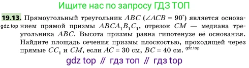 ГДЗ Геометрия, 10 класс Учебник, авторы: Мерзляк Аркадий Григорьевич, Поляков Виталий Михайлович, Номировский Дмитрий Анатольевич, издательство Вентана-граф, Москва, 2017, зелёного цвета, страница 207, номер 19.13, Условие