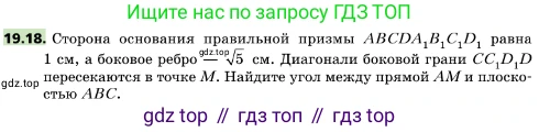 ГДЗ Геометрия, 10 класс Учебник, авторы: Мерзляк Аркадий Григорьевич, Поляков Виталий Михайлович, Номировский Дмитрий Анатольевич, издательство Вентана-граф, Москва, 2017, зелёного цвета, страница 208, номер 19.18, Условие