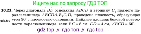 ГДЗ Геометрия, 10 класс Учебник, авторы: Мерзляк Аркадий Григорьевич, Поляков Виталий Михайлович, Номировский Дмитрий Анатольевич, издательство Вентана-граф, Москва, 2017, зелёного цвета, страница 218, номер 20.23, Условие