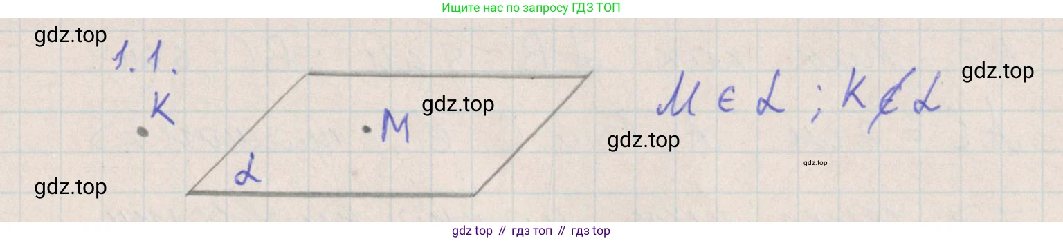ГДЗ Геометрия, 10 класс Учебник, авторы: Мерзляк Аркадий Григорьевич, Поляков Виталий Михайлович, Номировский Дмитрий Анатольевич, издательство Вентана-граф, Москва, 2017, зелёного цвета, страница 11, номер 1.1, Решение