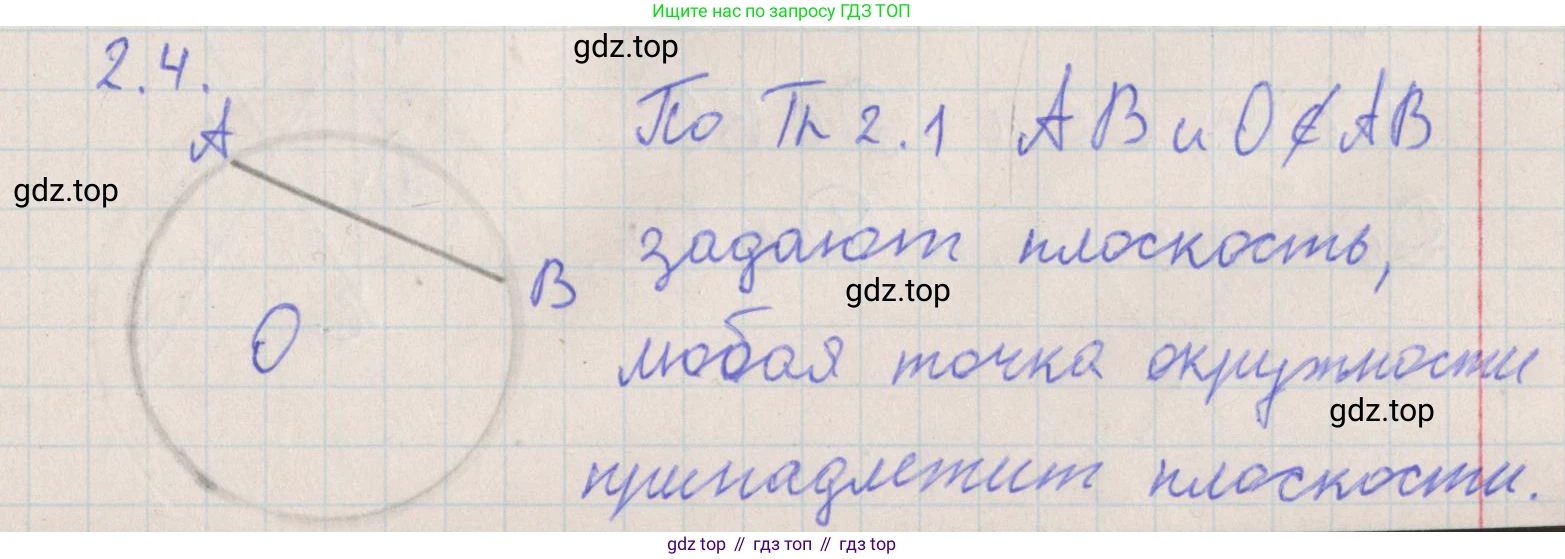 ГДЗ Геометрия, 10 класс Учебник, авторы: Мерзляк Аркадий Григорьевич, Поляков Виталий Михайлович, Номировский Дмитрий Анатольевич, издательство Вентана-граф, Москва, 2017, зелёного цвета, страница 16, номер 2.4, Решение