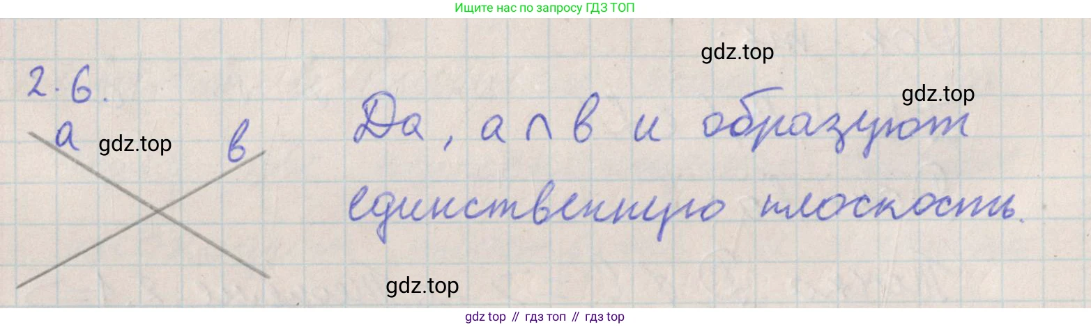 ГДЗ Геометрия, 10 класс Учебник, авторы: Мерзляк Аркадий Григорьевич, Поляков Виталий Михайлович, Номировский Дмитрий Анатольевич, издательство Вентана-граф, Москва, 2017, зелёного цвета, страница 16, номер 2.6, Решение