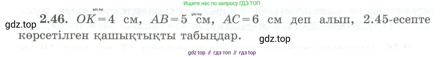 ГДЗ Геометрия, 10 класс Учебник, авторы: Шыныбеков Абдухали Насырович, Шыныбеков Данияр Абдухалиевич, Жумабаев Ринат Нурланович, издательство Атамұра, Алматы, 2019, страница 48, номер 2.46, Условия kz