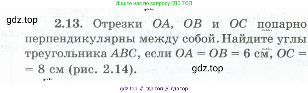 ГДЗ Геометрия, 10 класс Учебник, авторы: Шыныбеков Абдухали Насырович, Шыныбеков Данияр Абдухалиевич, Жумабаев Ринат Нурланович, издательство Атамұра, Алматы, 2019, страница 40, номер 2.13, Условие rus