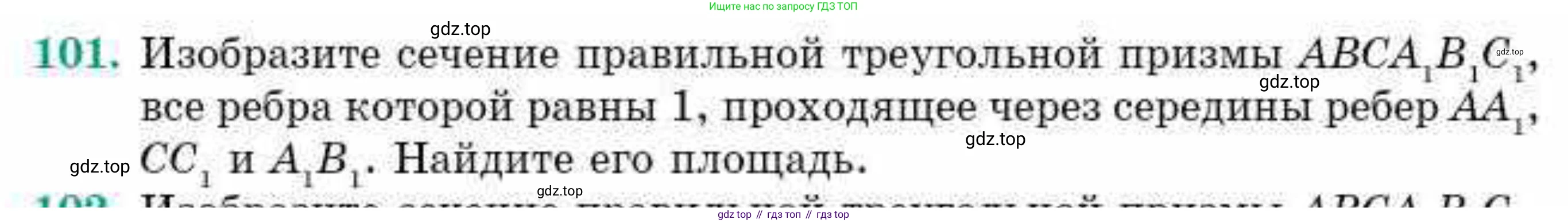 ГДЗ Геометрия, 10 класс Учебник, авторы: Смирнов Виктор Анатольевич, Туяков Есенкельды Алыбаевич, издательство Мектеп, Алматы, 2019, страница 179, номер 101, Условие