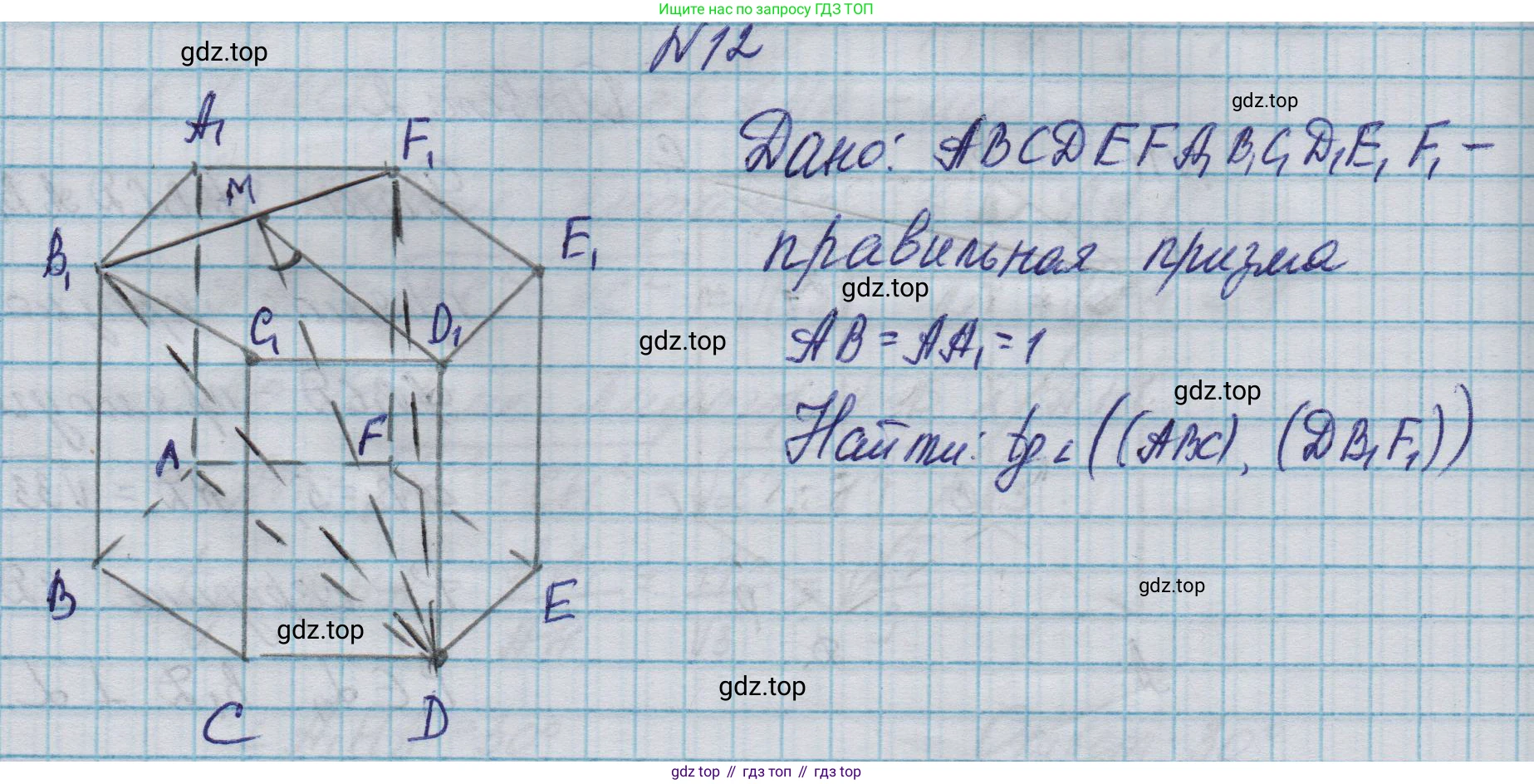ГДЗ Геометрия, 10-11 класс Учебник, авторы: Атанасян Левон Сергеевич, Бутузов Валентин Фёдорович, Кадомцев Сергей Борисович, Позняк Эдуард Генрихович, Киселёва Людмила Сергеевна, издательство Просвещение, Москва, 2019, коричневого цвета, страница 235, номер 12, Решение 1