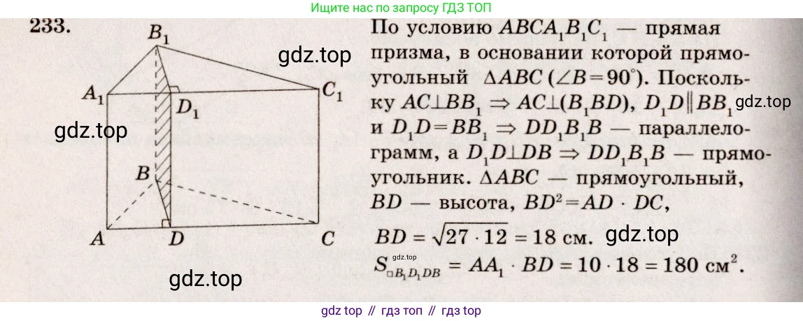 ГДЗ Геометрия, 10-11 класс Учебник, авторы: Атанасян Левон Сергеевич, Бутузов Валентин Фёдорович, Кадомцев Сергей Борисович, Позняк Эдуард Генрихович, Киселёва Людмила Сергеевна, издательство Просвещение, Москва, 2019, коричневого цвета, страница 72, номер 233, Решение 4
