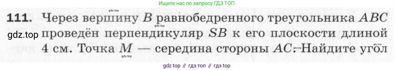 ГДЗ Геометрия, 10 класс Дидактические материалы, авторы: Мерзляк Аркадий Григорьевич, Полонский Виталий Борисович, Рабинович Ефим Михайлович, Якир Михаил Семёнович, издательство Вентана-граф, Москва, 2020, страница 49, номер 111, Условие