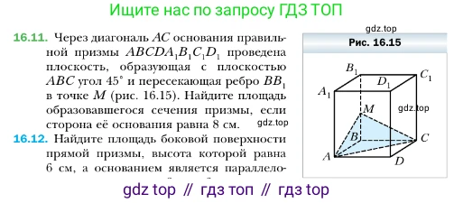 ГДЗ Геометрия, 10 класс Учебник, авторы: Мерзляк Аркадий Григорьевич, Номировский Дмитрий Анатольевич, Полонский Виталий Борисович, Якир Михаил Семёнович, издательство Просвещение, Москва, 2017, оранжевого цвета, страница 154, номер 11, Условие