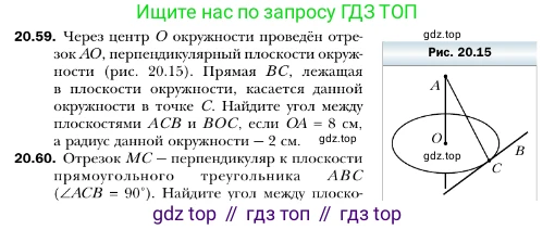 ГДЗ Геометрия, 10 класс Учебник, авторы: Мерзляк Аркадий Григорьевич, Номировский Дмитрий Анатольевич, Полонский Виталий Борисович, Якир Михаил Семёнович, издательство Просвещение, Москва, 2017, оранжевого цвета, страница 191, номер 59, Условие