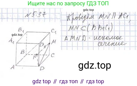 ГДЗ Геометрия, 10 класс Учебник, авторы: Мерзляк Аркадий Григорьевич, Номировский Дмитрий Анатольевич, Полонский Виталий Борисович, Якир Михаил Семёнович, издательство Просвещение, Москва, 2017, оранжевого цвета, страница 49, номер 37, Решение 2