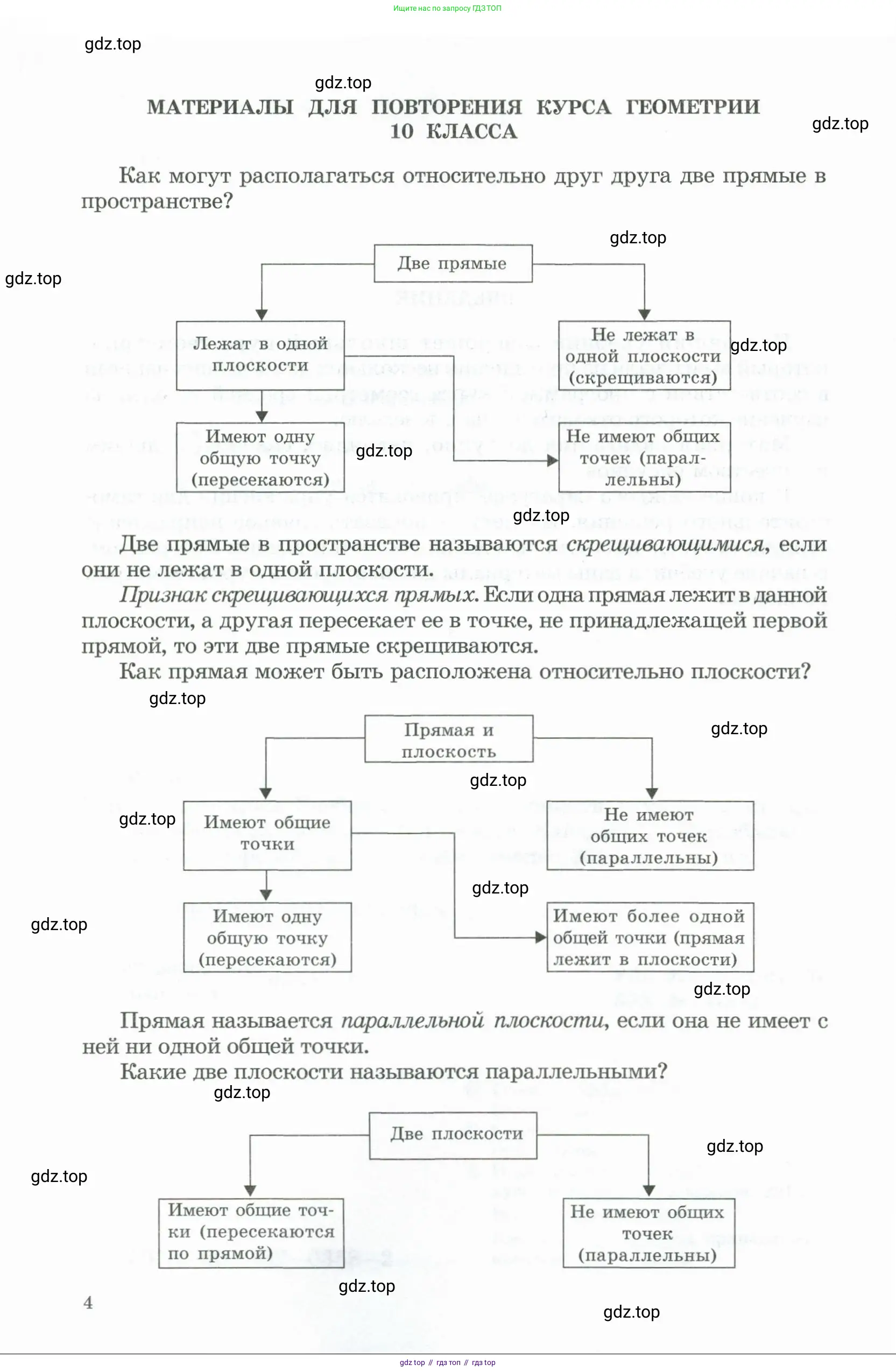 Геометрия, 11 класс Учебник, авторы: Гусев В А, Кайдасов Жеткербай, Кагазбаева Аспет Кенесбековна, издательство Мектеп, Алматы, 2015, страница 4