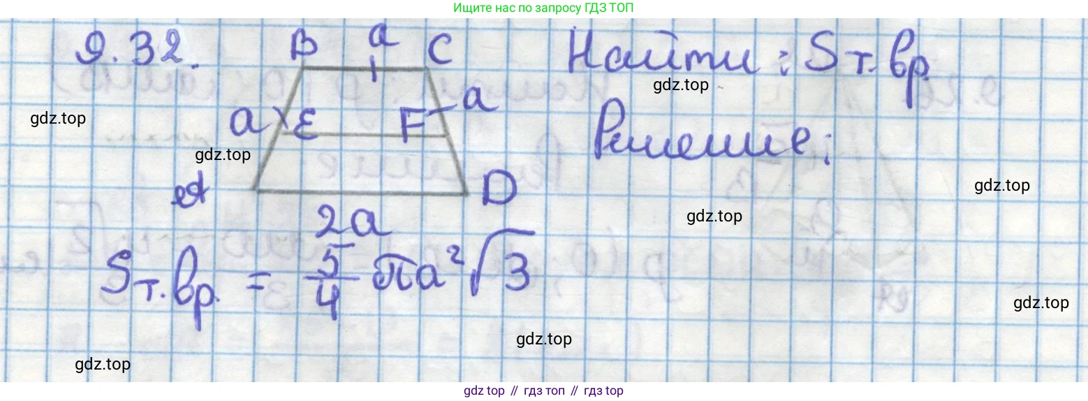 ГДЗ Геометрия, 11 класс Учебник, авторы: Мерзляк Аркадий Григорьевич, Номировский Дмитрий Анатольевич, Поляков Виталий Михайлович, издательство Вентана-граф, Москва, 2019, страница 94, номер 9.32, Решение 1