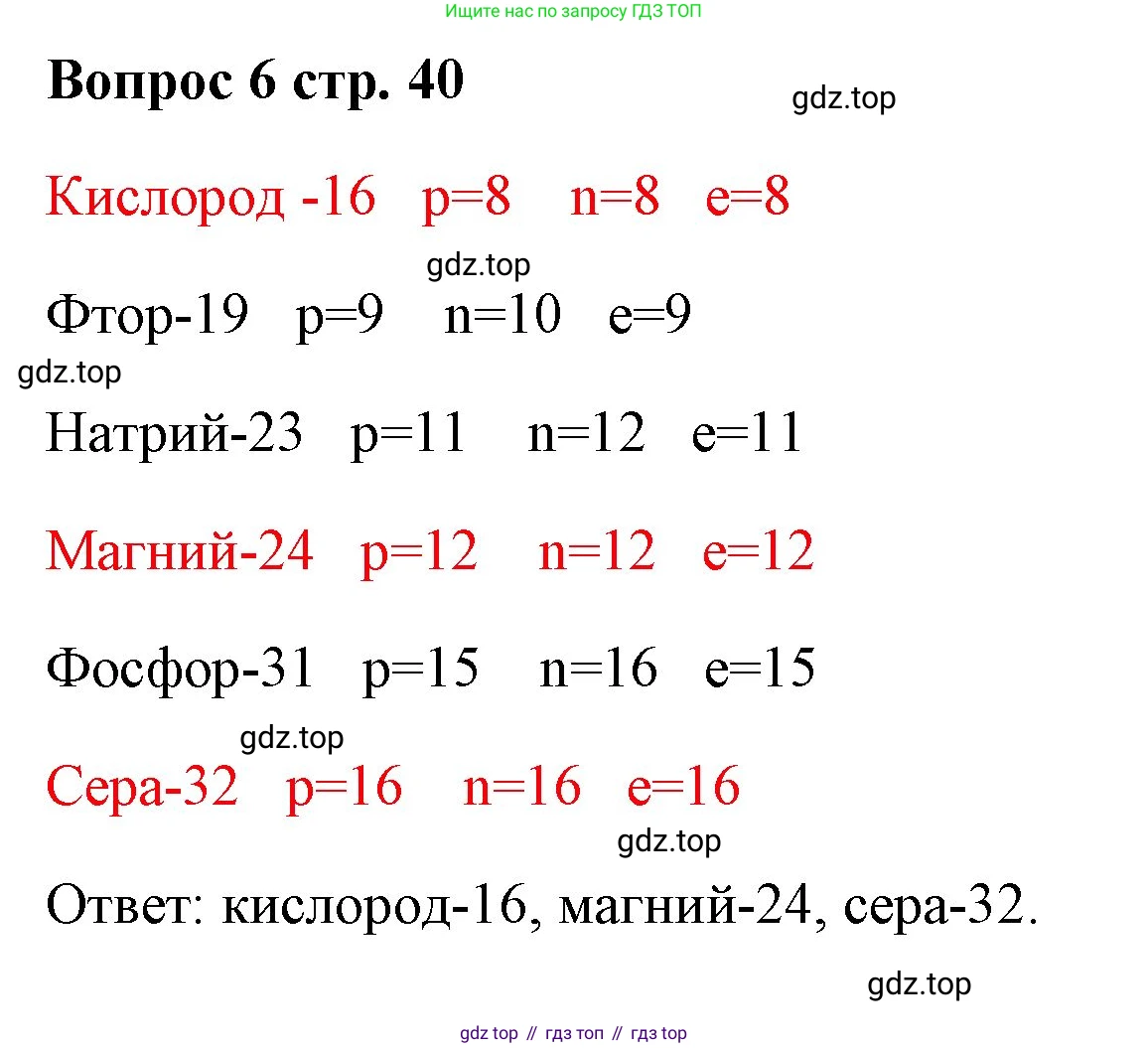 Химия, 7 класс Учебник, авторы: Еремин Вадим Владимирович, Дроздов Андрей Анатольевич, Лунин Валерий Васильевич, издательство Просвещение, Москва, 2021, белого цвета, страница 40, номер 6, Решение