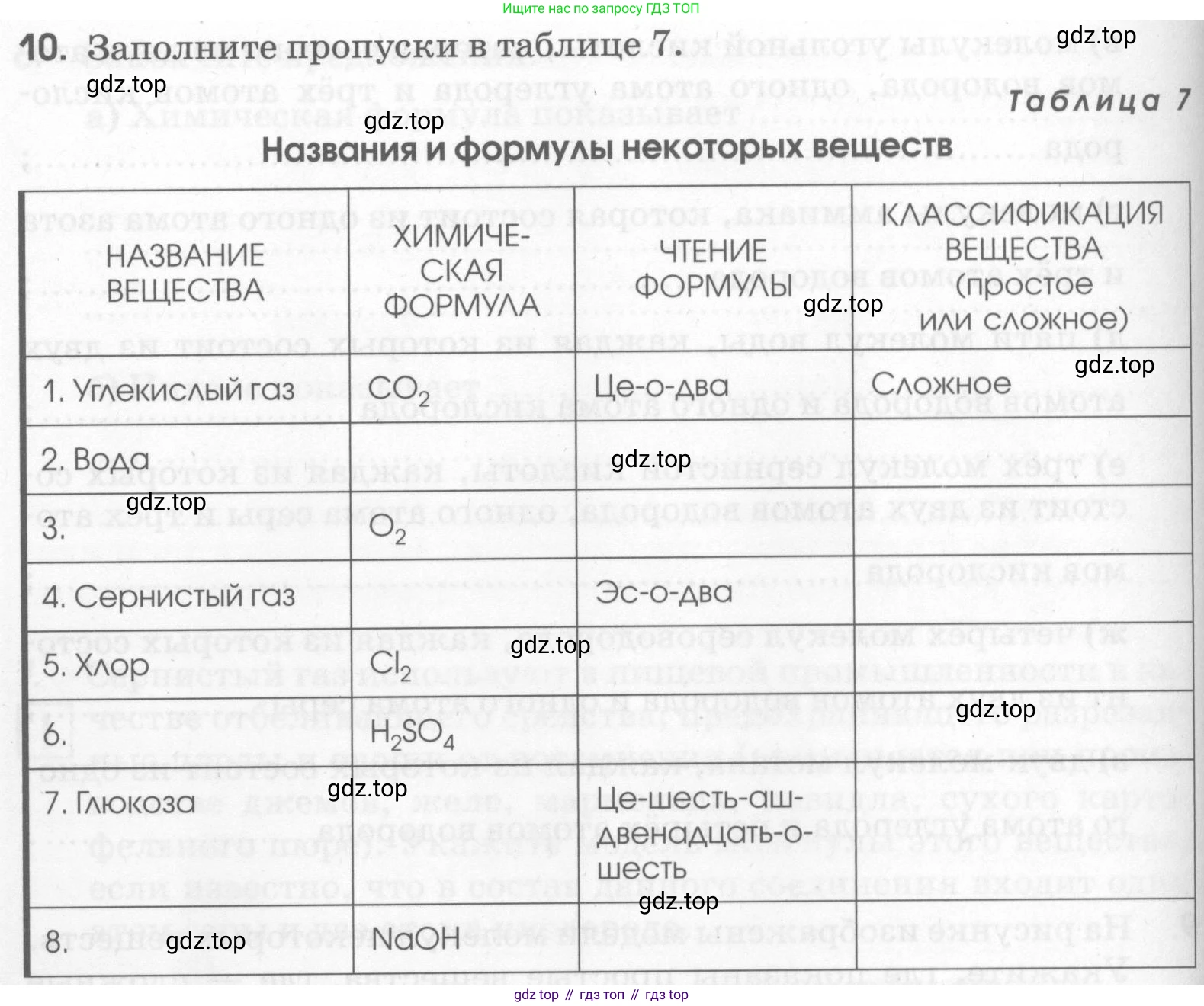 Химия, 7 класс рабочая тетрадь, автор: Габриелян Олег Саргисович, издательство Просвещение, Москва, 2021, страница 26, номер 10, Условие