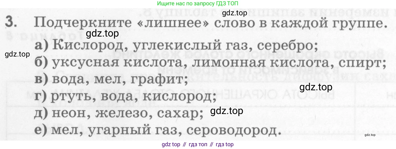 Химия, 7 класс рабочая тетрадь, автор: Габриелян Олег Саргисович, издательство Просвещение, Москва, 2021, страница 30, номер 3, Условие