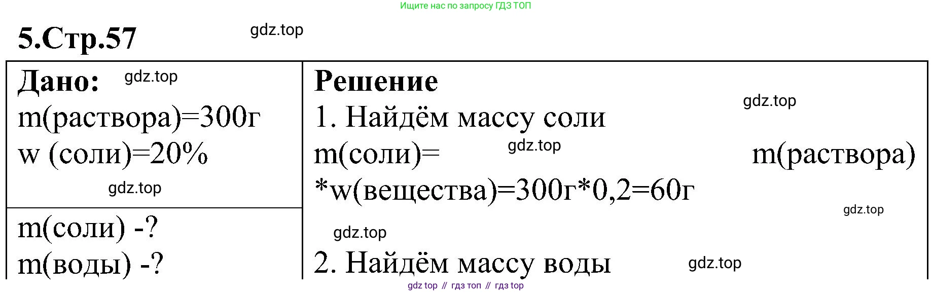 Химия, 7 класс рабочая тетрадь, автор: Габриелян Олег Саргисович, издательство Просвещение, Москва, 2021, страница 57, номер 5, Решение