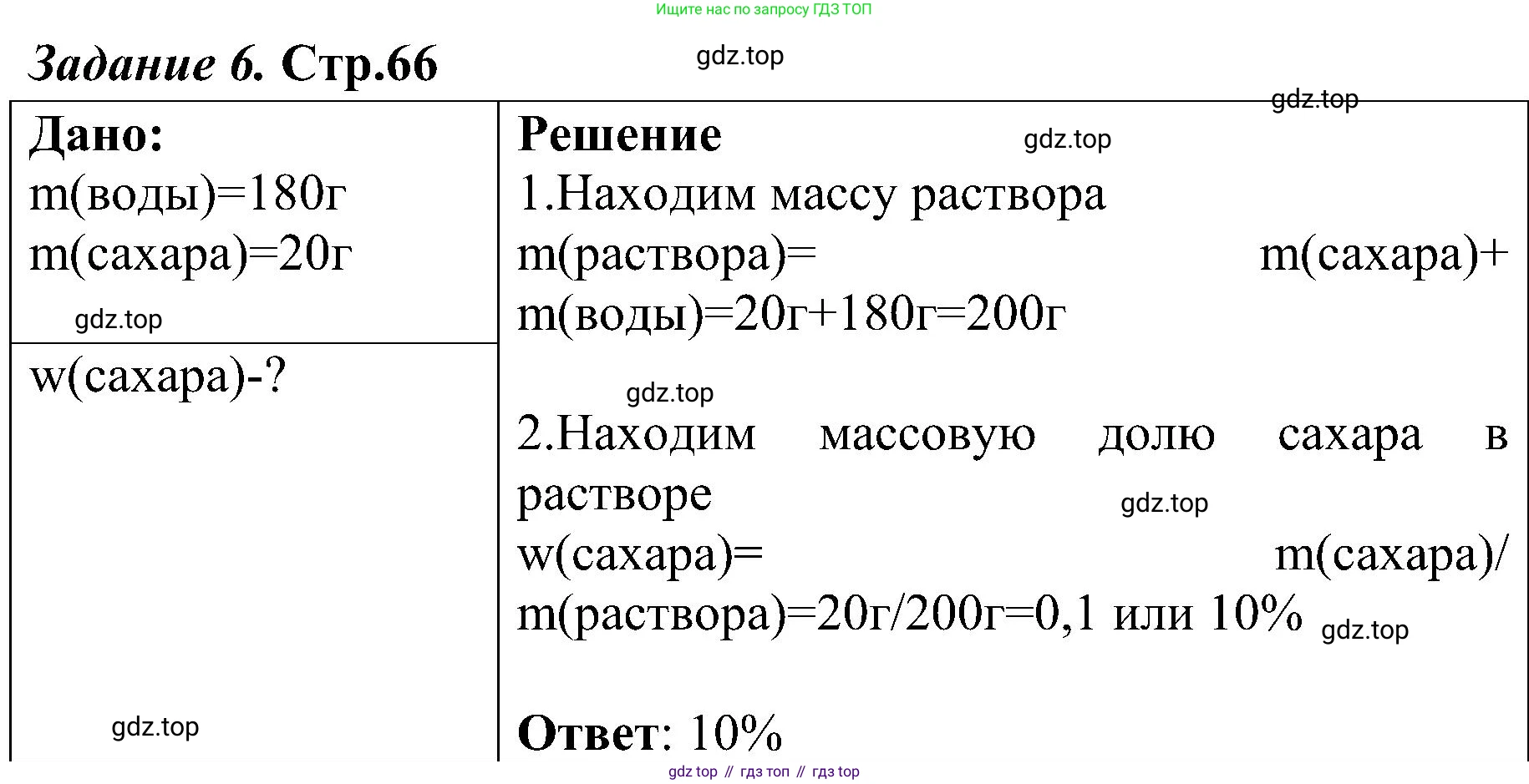 Химия, 7 класс рабочая тетрадь, автор: Габриелян Олег Саргисович, издательство Просвещение, Москва, 2021, страница 66, номер 6, Решение
