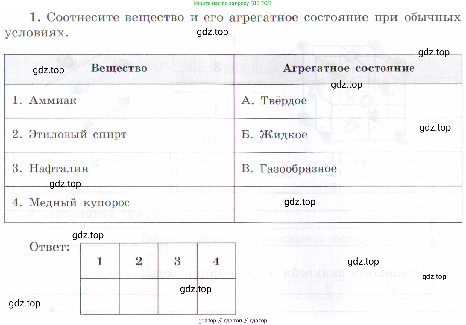 Химия, 7 класс рабочая тетрадь, авторы: Габриелян Олег Саргисович, Сладков Сергей Анатольевич, Остроумов Игорь Геннадьевич, издательство Просвещение, Москва, 2018, белого цвета, страница 17, номер 1, Условие