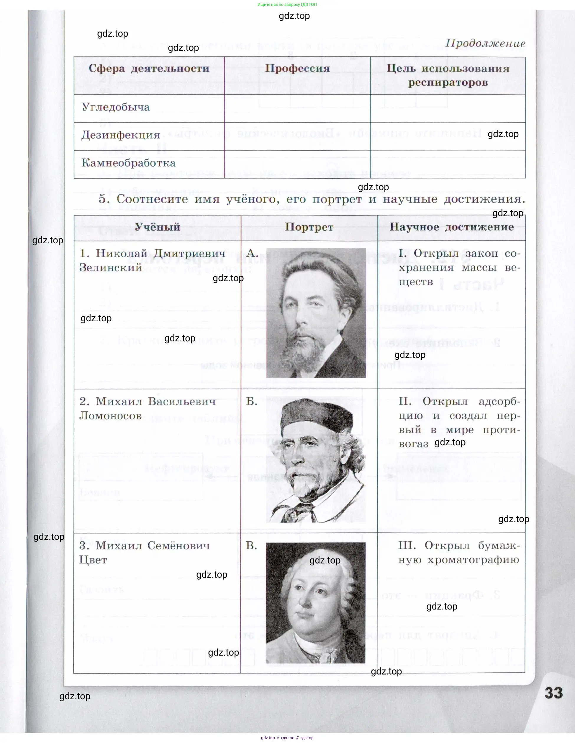 Химия, 7 класс рабочая тетрадь, авторы: Габриелян Олег Саргисович, Сладков Сергей Анатольевич, Остроумов Игорь Геннадьевич, издательство Просвещение, Москва, 2018, белого цвета, страница 33