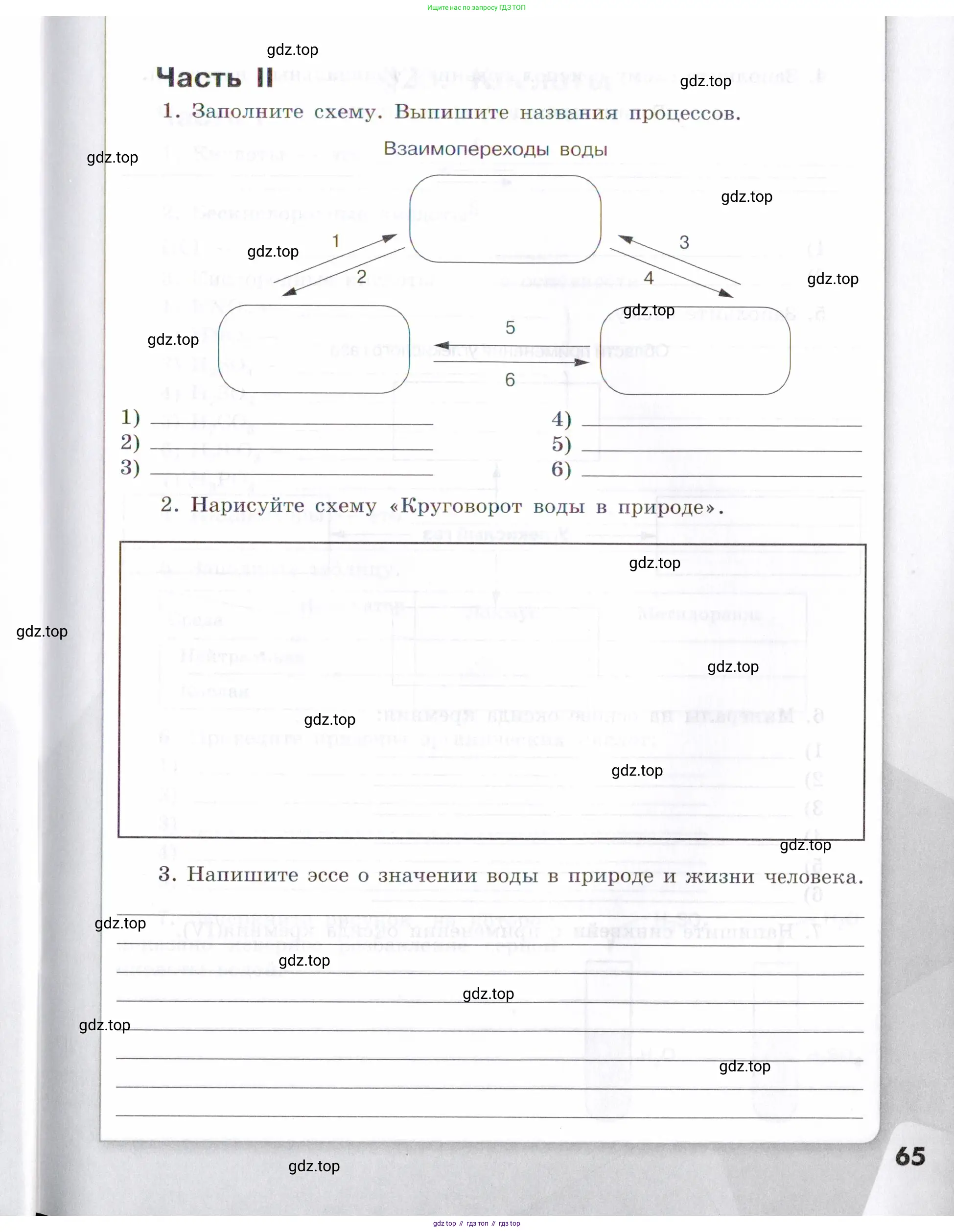 Химия, 7 класс рабочая тетрадь, авторы: Габриелян Олег Саргисович, Сладков Сергей Анатольевич, Остроумов Игорь Геннадьевич, издательство Просвещение, Москва, 2018, белого цвета, страница 65