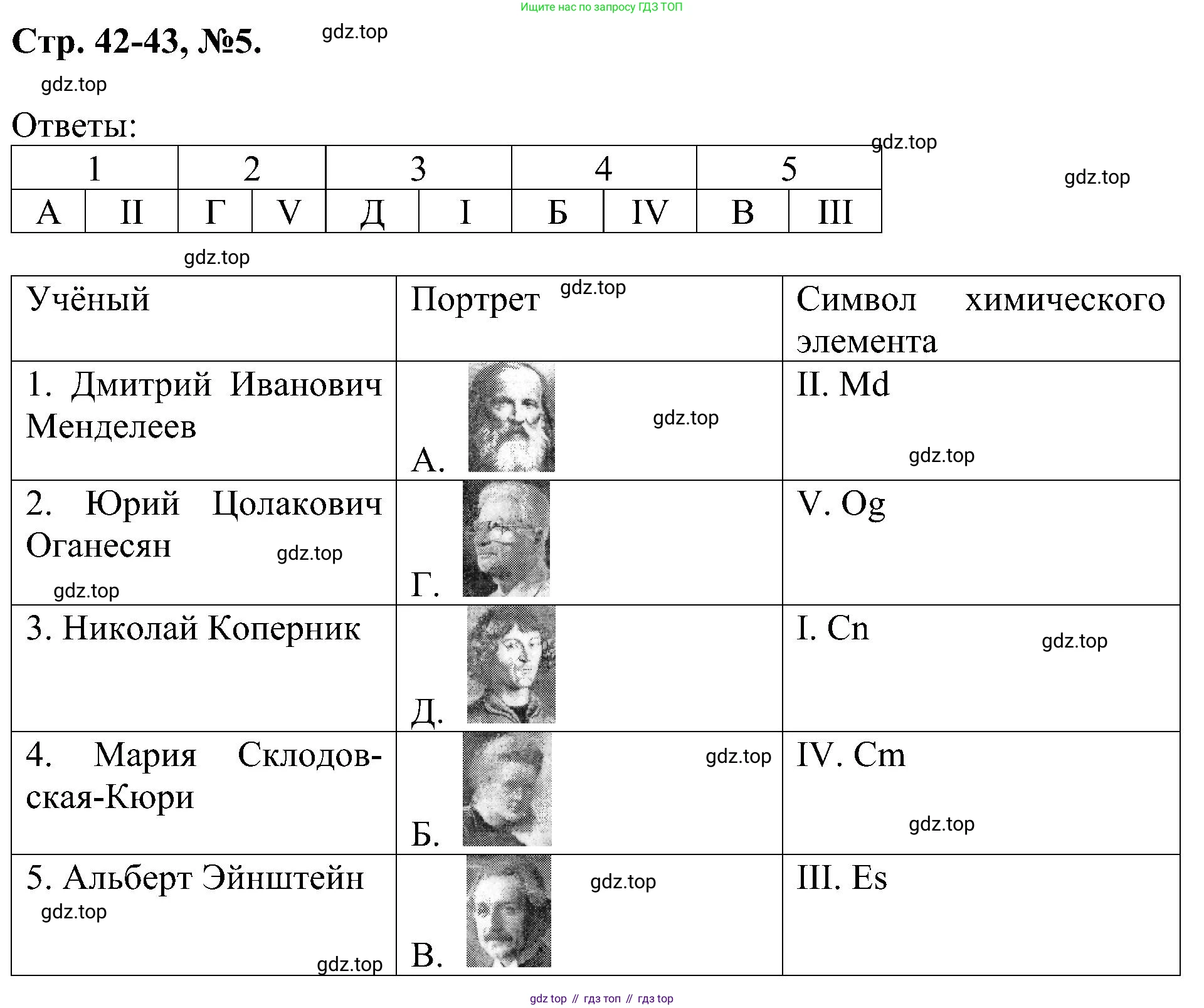 Химия, 7 класс рабочая тетрадь, авторы: Габриелян Олег Саргисович, Сладков Сергей Анатольевич, Остроумов Игорь Геннадьевич, издательство Просвещение, Москва, 2018, белого цвета, страница 42, номер 5, Решение