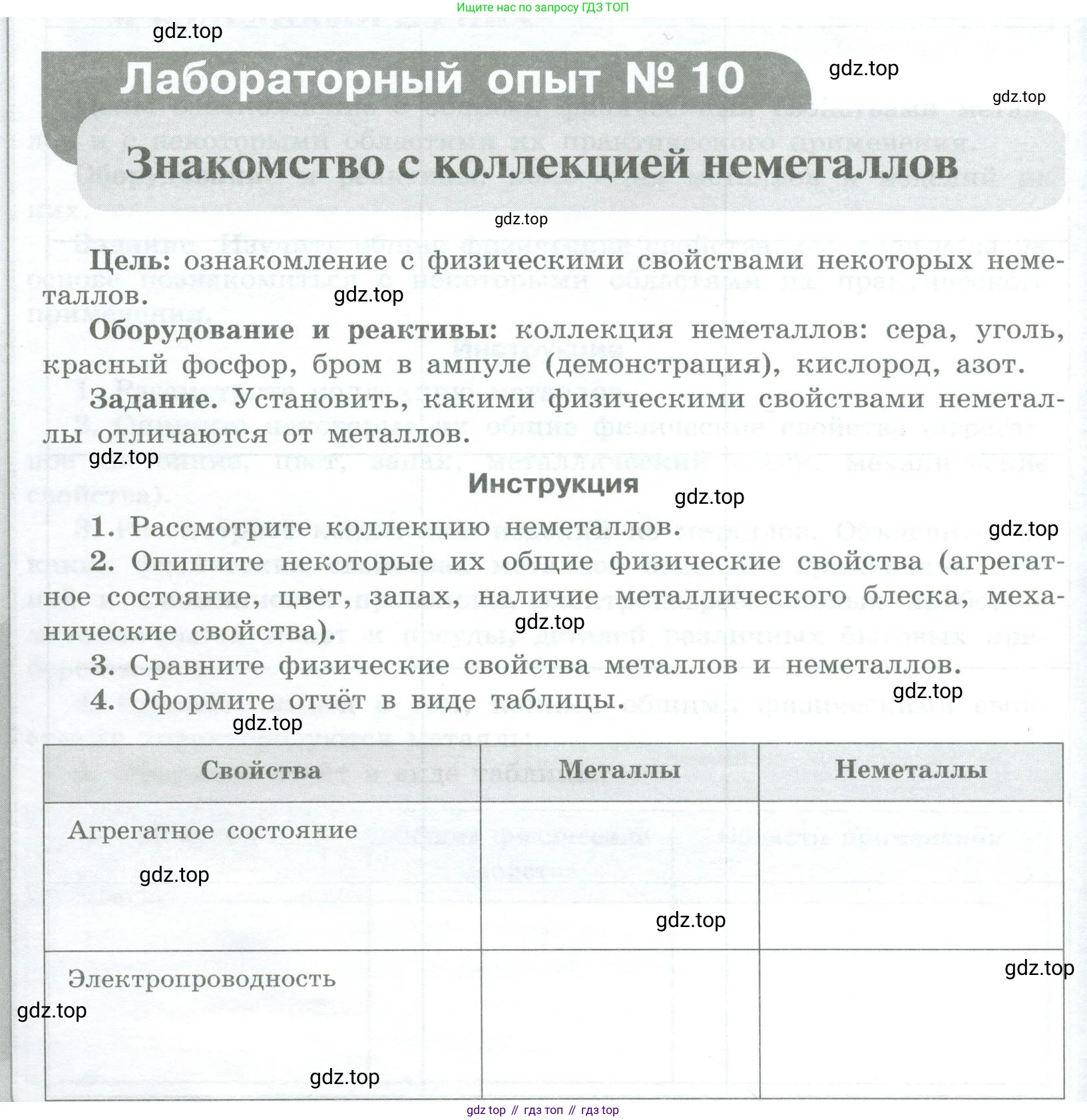 Химия, 7 класс Тетрадь для лабораторных и практических работ, авторы: Габриелян Олег Саргисович, Аксенова Инна Васильевна, Остроумов Игорь Геннадьевич, издательство Просвещение, Москва, 2018, белого цвета, страница 28, Условие