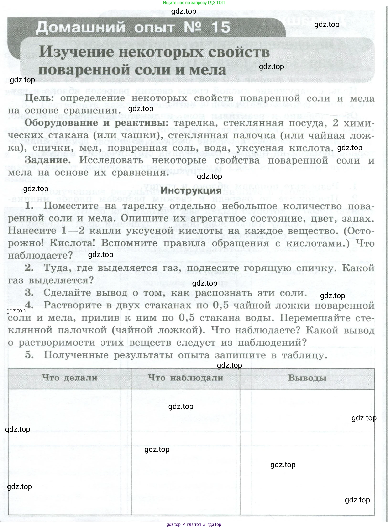 Химия, 7 класс Тетрадь для лабораторных и практических работ, авторы: Габриелян Олег Саргисович, Аксенова Инна Васильевна, Остроумов Игорь Геннадьевич, издательство Просвещение, Москва, 2018, белого цвета, страница 64, Условие