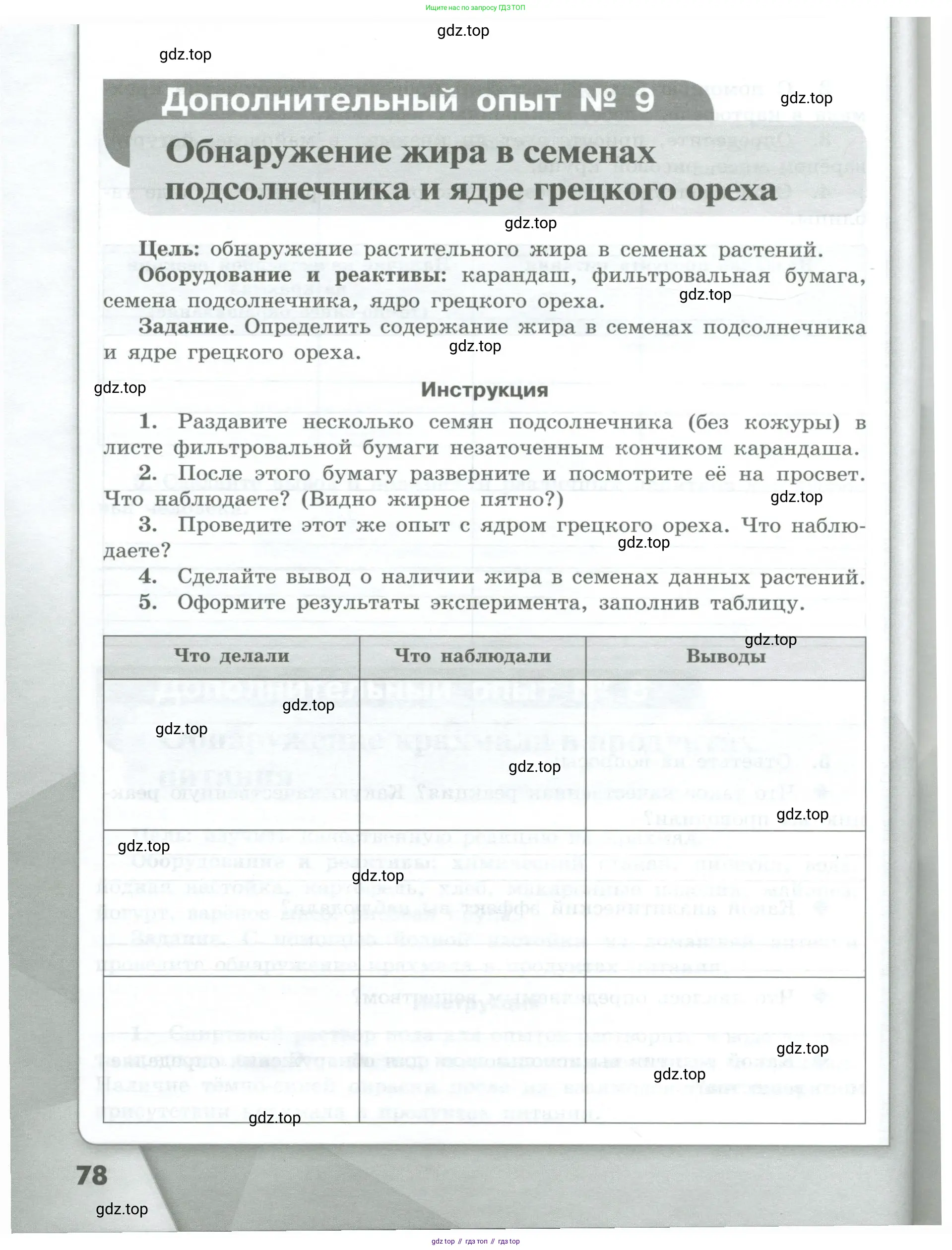Химия, 7 класс Тетрадь для лабораторных и практических работ, авторы: Габриелян Олег Саргисович, Аксенова Инна Васильевна, Остроумов Игорь Геннадьевич, издательство Просвещение, Москва, 2018, белого цвета, страница 78