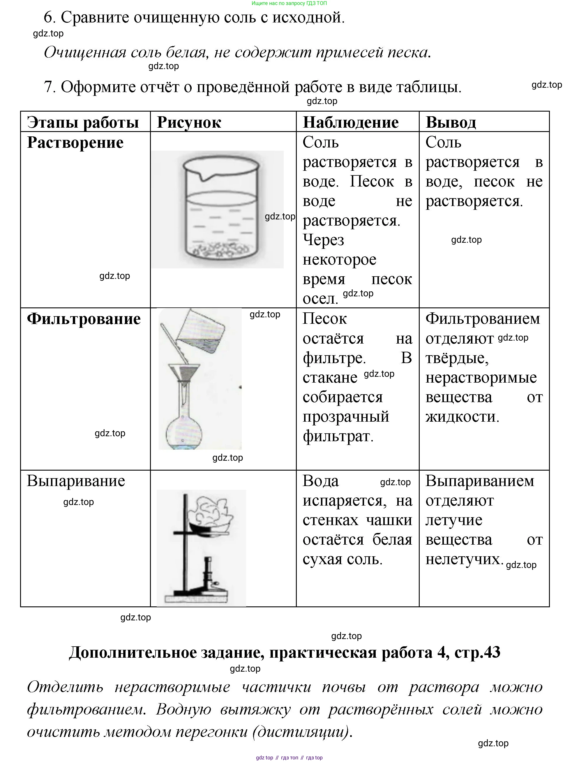 Химия, 7 класс Тетрадь для лабораторных и практических работ, авторы: Габриелян Олег Саргисович, Аксенова Инна Васильевна, Остроумов Игорь Геннадьевич, издательство Просвещение, Москва, 2018, белого цвета, страница 42, Решение (продолжение 2)